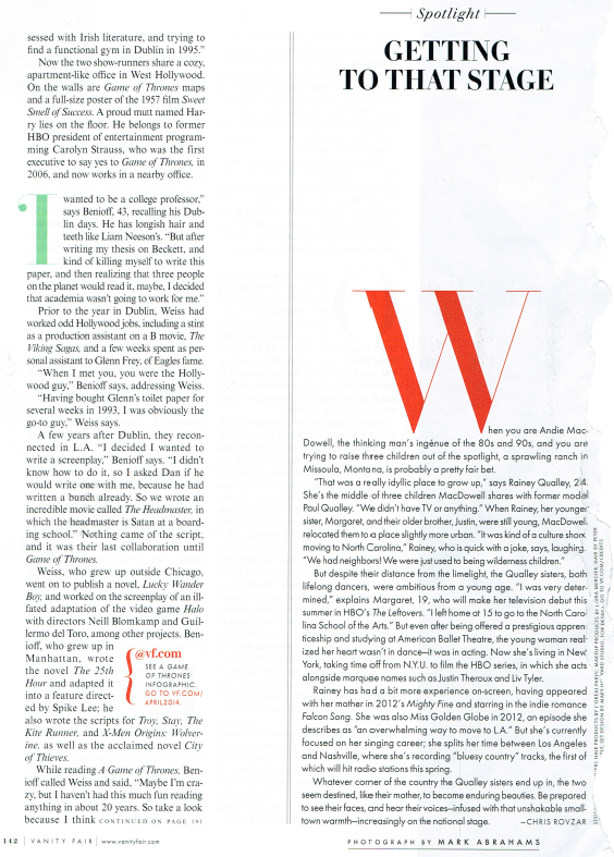 Rainey Qualley Vanity Fair Spotlight